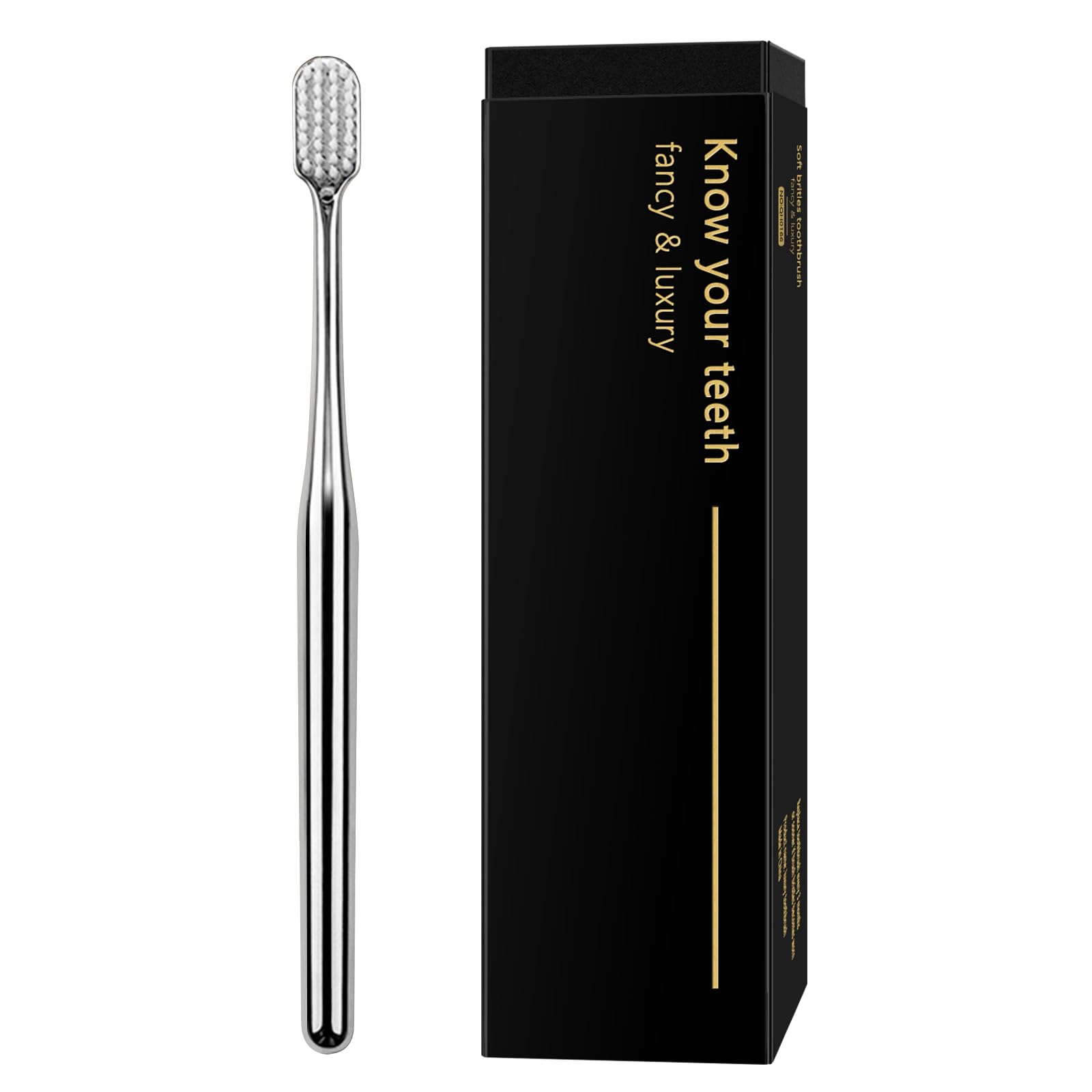 Amazon.com : Z-VAPRESS Luxury Silver Manual Toothbrush Soft